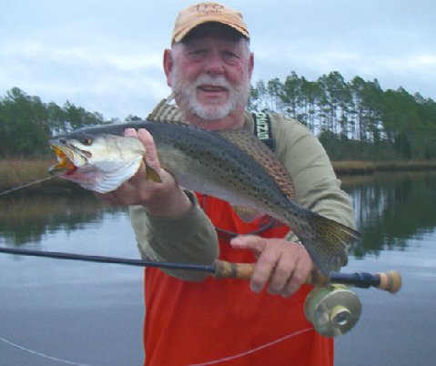 NC Speckled Trout on Fly