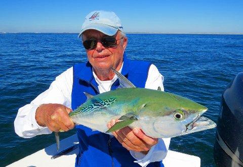 Ben Bowditch releasing his sixth Albacore of the tournament aboard Fly Reel with Captain Jake Jordan, this fish got him second place in the fly devision