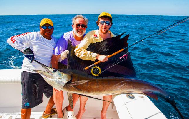 Mark and Aaron Schifrin caught 5 Sailfish on fly to hold second place after the first day