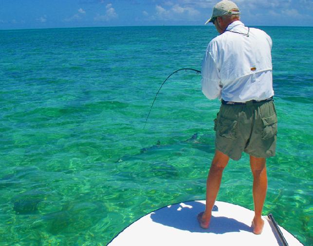 Jon Ziarnik ready for release of 110 pound Tarpon on fly